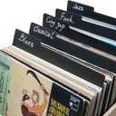 sdroceRyaM 12.9 Inches Vinyl Record Dividers 30pcs Black Hard PP Material Category Tab Double-Side Plastic Record Guides for LP, Album Crate, Bookshelf Organizer