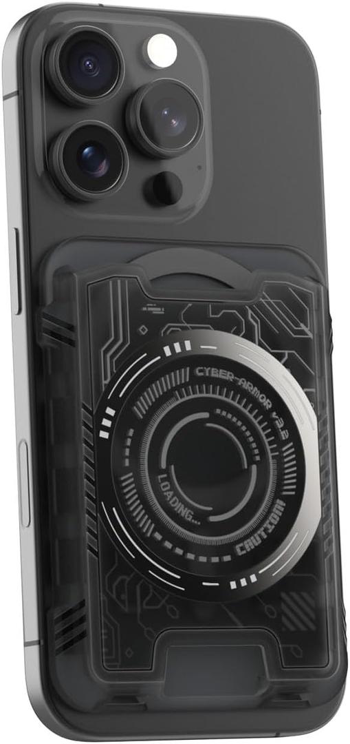 Magnetic Phone 3-Card HolderLightweight Magnetic Wallet for iPhone, Compatible with Magsafe Wallet Black