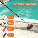 SISIUPASSIE Pool Brush Kit with Pole, Upgrade 18" Pool Brush and High-Efficiency Stainless Steel Bristles Brush with Telescopic Pole for Cleaning Pool Walls, Curved Ends, Tiles & Floors, 20 FT