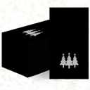 Horaldaily 100 Christmas Disposable Paper Decorative Guest Napkins, Black Paper Silver Foil Christmas Trees Hand Towel for Party Lunch Dinner Kitchen Bathroom (4.3 X 7.9 inches)