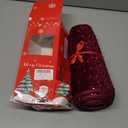 MODFUNS Christmas Tree Stand Base Sequins Christmas Tree Collar 24 Inch Burgundy Shimmer Velvet Tree Stand Cover Sparkling Tree Skirt Christmas Decorations Maroon Xmas Tree Base for Xmas Home Party (23.6 Inch)