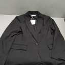 Cicy Bell Womens Casual Blazers Open Front Long Sleeve Work Office Suit Jackets Blazer Black XL