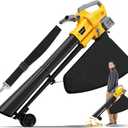 Cordless Leaf Blower Vacuum Mulcher Compatible for Dewalt 20V Battery(NO Battery), 3-in-1 Handheld Leaf Vacuum Mulcher with 40L Bag, 4 Variable Speeds with Turbo Modes for Yard Patio Driveway Cleanup