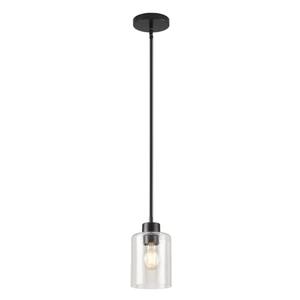KLSS Black Pendant Lights Kitchen Island - Seeded Glass Pendant Light Fixture Multiple Stems Rods 3 Units 12 Inch 3 Units 4 Inch (1 Pack Black Seeded Downrod)