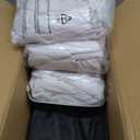 Arch Backdrop Stand and Cover Set (7.2ft,6.6ft,6ft) Metal Arch Frame Stand Gold, Wedding Birthday Party Baby Shower Graduation (White, 7.2Ft+6.6Ft+6Ft)