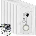 6 Pack 204308 CT Mini/Midi -2/5 Filter Bags Compatible with Festool CT MINI, CT MINI I, CT MIDI and CT MIDI I from 2019 Onwards, CTC MINI/MIDI and CT 15