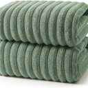 REDKISS 2 Pack Large Bath Towels 31×63 inches, 100% Cotton, Super Soft and Absorbent, Quick-Dry Towels, Perfect for Bathroom,Plush Shower Towels-Olive Green