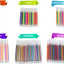 120 Unique Colors Gel Pen Refills - Glitter Metallic Pastel Fluorescence Neon, Pen Ink Refills for Adult Coloring Books, Scrapbooking, Drawing - 240 Refills (240 Refills)