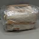 Mancro Breastmilk Cooler Bag with Ice Pack, Double Layer Insulated Baby Bottles Bag Fits 6 Bottles Up to 9 Ounces, Portable Breast Pump Cooler Travel Bag for Daycare and Nursing Moms, Beige