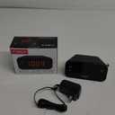 Timex Alarm Clock with Large Display, Digital Alarm Clock for Bedroom Includes 120V Universal Power Adapter (T121B - Black)