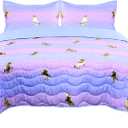 Tadpoles 3-Piece Girls Unicorn Quilt Set | 1 Twin Bed Size Quilt & 2 Standard Shams | Made of 100% Micro-Denier Polyester Fiber | Soft, Smooth & Durable | Ideal for Teens | Metallic Gold Unicorns (86x86 Inch (Pack of 1))