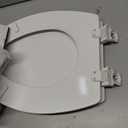 KOHLER K-27332-0 Glissade ReadyLatch Quiet Close Round Toilet Seat, White, Grip-Tight Hardware, Quiet Close Lid Prevents Slamming