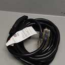 POWGRN 25 Ft 10AWG Black Outdoor Extension Cord Waterproof Heavy Duty 10 Gauge 3 Prong, Flexible Cold-Resistant Power Cord Indoor & Outside with Lighted Indicator End, 15Amp 1875W SJTW ETL Listed