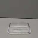 KIVY Butter Dish (White Marble & Glass) - For countertop and refrigerator door shelf - Marble butter keeper - Stone butter dish - Glass butter dish with lid - Dishwasher Safe