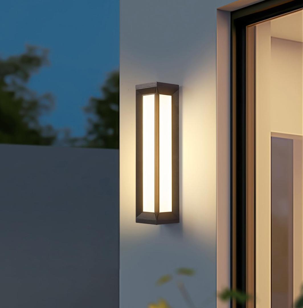 Outdoor Wall Lights, Exterior 26" Wall Sconce Front Porch Light Fixture Modern Garage Lighting Large Wall Mount Lamp IP54 Waterproof Patio Door Entryway LED Landscape Lantern for House Outside