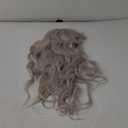 Silver Gray Wig with Bangs Grey Wigs for Women Long Curly Wig with Air Bangs Loose Wave Wig Heat Resistant Synthetic Platinum White Wig for Daily Party 24 Inch