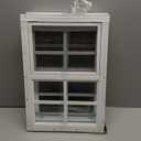 NeatiEase 2 Pack Shed Window, 12 x 18 Flush Mount Window with Tempered Glass and Fiberglass Screen for Shed, Chicken Coop, Playhouse, Household, Garage (White)