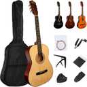 Acoustic Guitar 38" Wood Guitar with starter kit-Travel Gig Bag, Tuner,guitar pick with Beginner Set for Kids/Adults -Natural