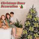 16 Pcs Christmas Tree Bows Decoration, 6 Inch Large Christmas Bows Red Green Dot Bows Ribbons Ornaments Christmas Wreath Decorations for Tree Gift Wrapping Wall Home Front Door Decor