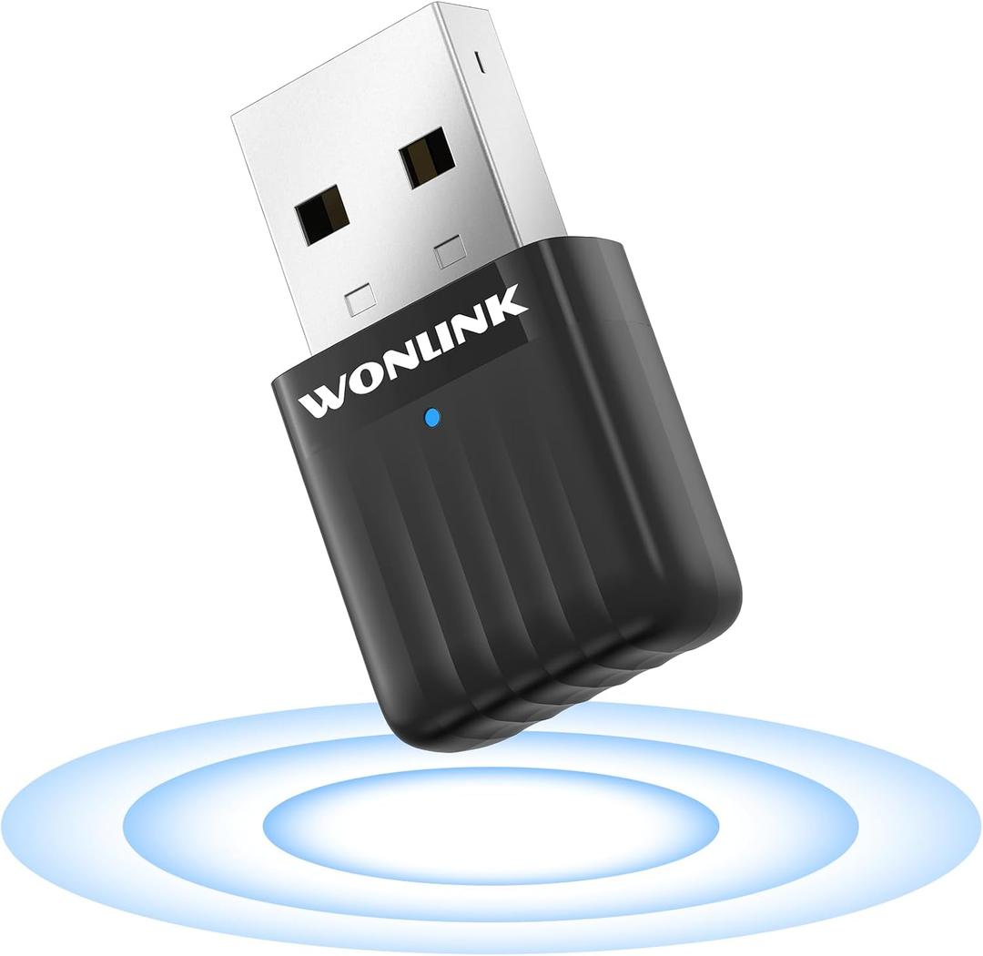 AC650 USB WiFi Adapter for PC WL-NA1500, Dual Band 2.4GHz/ 5GHz Wireless Network Adapter for Desktop PC, MU-MIMO, Nano Size WiFi Dongle, Built-in Driver for Windows 11/10//8.1/8/7/XP (Black)