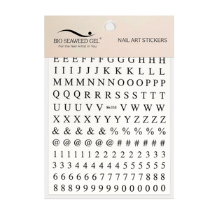Roman Letters and Numbers Nail Art Stickers