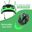 Kids Helmet, SIFVO Kids Bike Helmet Boys and Girls Bike Helmet with Cool Visor Helmet for Kids 5-14, Kids Bike Helmets Youth Bike Helmet Adjustable & Lightweight 50-57cm