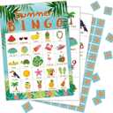 Zodvery Hawaiian Bingo Cards, Tropical Summer Party Activities Bingo Game for Family, Adults Birthday Party, Family Activities Party, Group Activity - 24 Players/07xiatian
