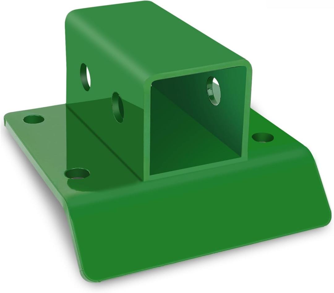 Bolt on Tractor Bucket 2 inch Receiver, 2" Towing Hitch Receiver, 5/8 Hitch Pin Hole Class 3 Trailer Hitch, 12000lbs, Work Well for Tractor Bucket (Trackor Green 2-inch Receiver Plate)