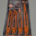 HORUSDY 10-Piece Reciprocating Saw Blades Set, Metal & Woodcutting Saw Blades