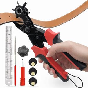 Leather Hole Punch,Belt Hole Puncher for Leather, Revolving Punch Plier Kit for Watches, Handbags, Punch Tool for Belts Diameter : 4.5/4 /3.5/3/2.5/2mm. (17oz)