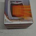 Kismile Small Electric Space Heater,Portable Ceramic Space Heater Fan for Office with Adjustable Thermostat and Overheat Protection ETL Listed for Kitchen, 750W/1500W(Silver)