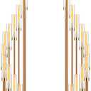 Dandat 2 Pcs 12 Arm Candle Holder 57.5 Inch Tall Cluster Candelabras Centerpieces Floor Candelabra Standing with Clear Acrylic Electronic Candle Shades for Wedding Spring Valentines Christmas(Gold)