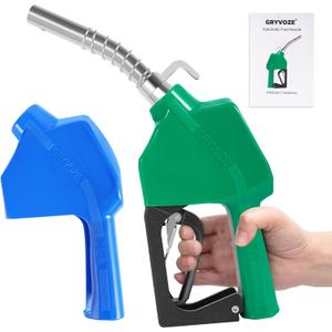 3/4" NPT Automatic Fuel Nozzle, 16 GPM Diesel Gas Pump Nozzles with Hook & 3-Position Auto Lock, Fuel Hose Handle Transfer Gun Gas Pump Nozzle for Gasoline, Diesel, Kerosene and Water