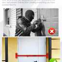 Adjustable Door Security Lock Bar, Commercial Shed Outswing Door Security Bar Fit for 32" to 42" Exterior Opening Door, Anti-Theft Barricade Lock for Jobsite Office, Warehouse, Trailer Door