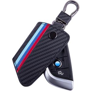 JKCOVER Compatible with BMW X1 X5 X6 5 Series 7 Series Key Fob Holder Accessories (Black)