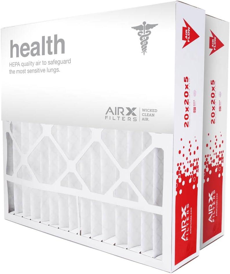 AIRx Filters 20x20x5 MERV 13 HVAC AC Furnace Air Filter Replacement for Honeywell FC100A1011 FC200E1011 CF200A1024, Health 2-Pack, Made in the USA