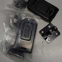 QCAA Extra Heavy Duty Concealed Safety Hasp, Flexible Link, with Hardened Staple, 6-1/4" Single Flexible, Black Coated, 2 Pack