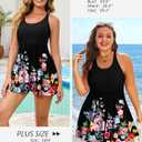 HUSKARY One Piece Swim Dress for Women Swimsuits 2026 Tummy Control Adjustable Strap Modest Cute Bathing Suit