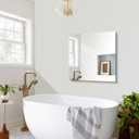 CILIBER Frameless Mirror, 30x30 Square Bathroom Mirrors for Wall, Frameless Vanity Mirror Over Sink with Polished Edge, 3mm Tempered Glass, Decorative for Bathroom, Bedroom and Living Room