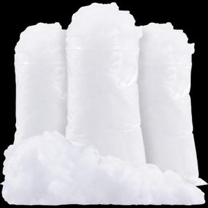 HOMBYS Fake Snow Decoration, Fluffy Clouds for Room Ceiling, Artifical Snowflakes, Fiber Snow for Mantle Village or Nativity Set Decor, Christmas Tree Decor, Holiday Decor and Winter Displays, (300G)