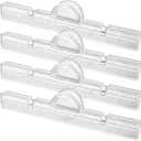 Magnetic Binder Clips, Heavy Duty 7.9" Transparent Large Clamps for Fridge & Whiteboard Holds File, Artwork & Menus, Strong Magnets for Kitchen, Office, Home & Classroom, Office Supplies 4Pcs