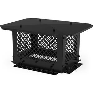 Stanbroil 10" x 14" Chimney Cap, Adjustable Fit Existing Outside Clay Flue | Galvanized steel material, Outside adjustable bottom
