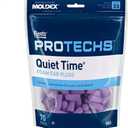 Flents Protechs Foam Ear Plugs, 70 Pair for Sleeping, Snoring, Loud Noise, Traveling, Concerts, Construction, Studying, Work, Shooting, NRR 33, Noise Cancelling, Disposable Purple, Made in the USA
