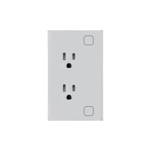 WiFi Smart Outlet Energy Monitoring,Single Gang Size,White | 4.65 X 2.83 X 1.69 Inches,Only 2.4GHz Wi-Fi,Work with Tuya/Smart Life/Alexa,Tempered Glass Panel,No Need Zigbee Hub