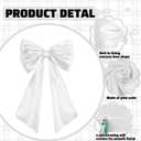 Large Bow Decor for Room, Large White Bow Birthday Party Backdrop, Wall and Door Decorations for Birthday, Wedding, Bridal Shower, Coquette Theme (White)