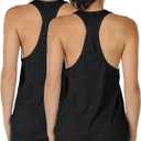 icyzone Workout Tank Tops for Women - Athletic Yoga Tops, Racerback Running Tank Top Loose Fit 1 Pack, Size L