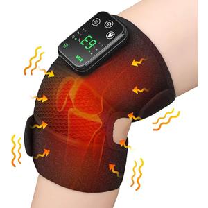 Electric Massage Knee Pad Heated Brace Massager 6 Heating Levels for Men Women Elders Electric Massage Massager Brace