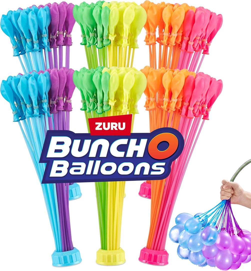 Bunch O Balloons Tropical Party (6 Pack) by ZURU, 200+ Rapid-Filling Self-Sealing Tropical Colored Water Balloons for Outdoor Family, Friends, Children Summer Fun (6 Pack)