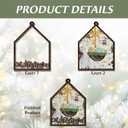 2 x Oh Holy Night Nativity Ornament 2025  Wooden Christmas Tree Decoration with Baby Jesus in Manger & Star of Bethlehem  Rustic Christian Holiday Ornament & Faith Gift