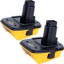 2 Pack DCA1820 Adapter Compatible with 18v to 20v Adapter, Compatible with 20V Max Battery DCB203 to 18V XRP NiCad NiMh Battery DC9096
